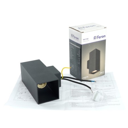 Wall lamp Feron ML1740, IP20, 2XGU10, 35 W, 85x60x145 mm, black color-6