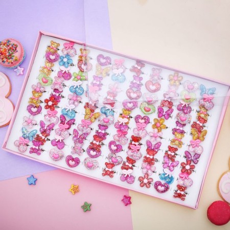 Children's ring "chosen" shiny, mix color, mix shape, dimensionless-3