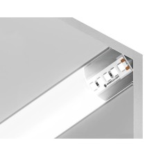 Profile aluminum angular round Ambrella Illumination Alum Profile, GP2100al, 2000x15.7x15.7 mm, silver color, matte disper