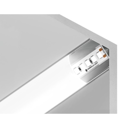 Profile aluminum angular round Ambrella Illumination Alum Profile, GP2100al, 2000x15.7x15.7 mm, silver color, matte disper