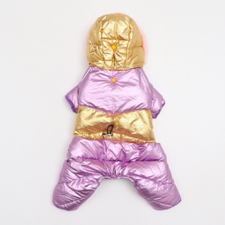 The overalls "glare" with a weight, size 18 (ds 40 cm, og 50 cm, Osh 38 cm), gold-lavender-10