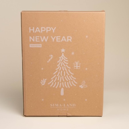 New Year's plate SL Home "Happy New Year", 39.3 × 29.5 cm, ceramics, white color-4