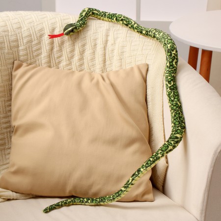 Soft toy "Snake", 30 cm, green color-4
