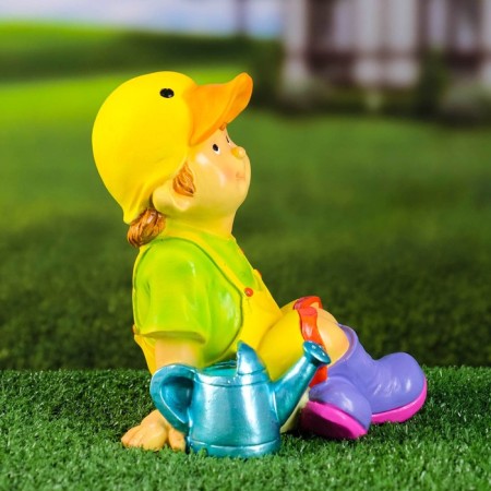 Garden figure "Boy in Kepka-Technika" 16x17x19cm-1