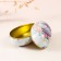 Casket Metal Egg "Easter bunny in a pot" 7x6.5x11 cm