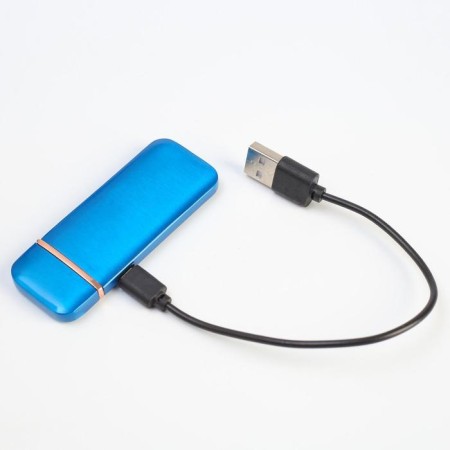 Electronic lighter, spiral, sensor, USB, blue, 7.9 x 3.1 cm-4