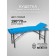 Cosmetological couch with a face-stro-stroong sv face opening, three-section, size 190 × 70 × 68-84 cm, blue color