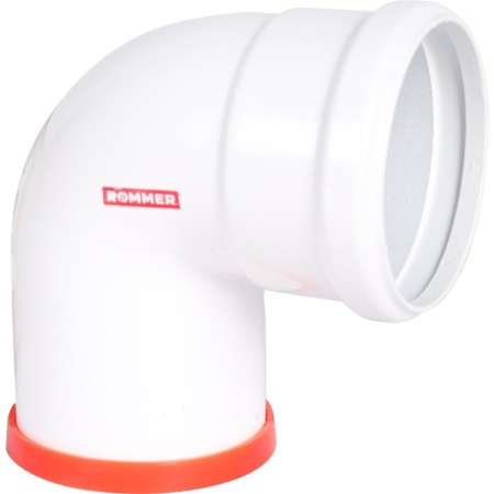 The chimney element Rommer RCA-0080-000090, DISCOUD, D = 80 mm, 90 °, M/F
