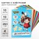 Cardboard color with sparkles, A4, 10 sheets, 10 colors, non -moped, bilateral, in the folder, 250 g/m², gravity farm