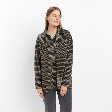 Female shirt, beige color/black, size 46-1