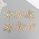 Decor for creativity "Snowflake" gold, 6 cm (set 6 pcs)