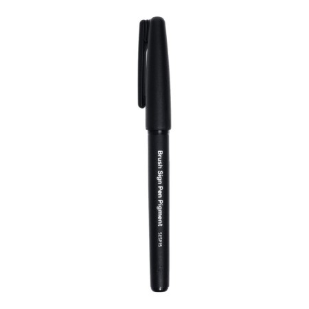 Pentel Brush Sign Pen Pigment, 1.1 - 2.2 mm, black ink black-3