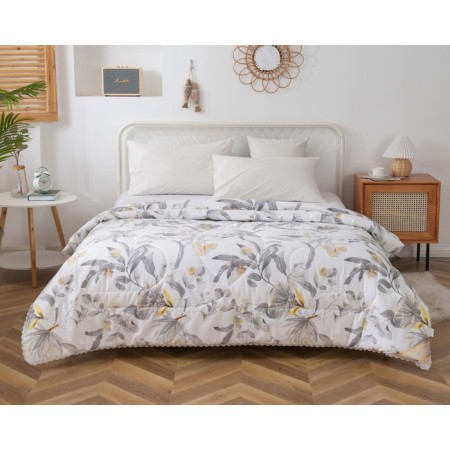 Frida blanket, size 200x220 cm, gray color-2