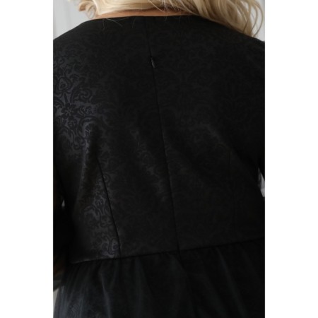 Women's dress, size 60, black color, pink-9