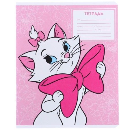 Notebook in a slanting ruler of 12 sheets, 5 types of mix, cover coated cardboard, cats aristocrats-5