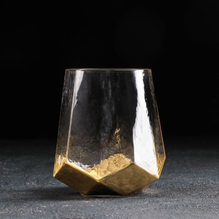 Glass glass Magistro "Dario", 450 ml, gold color-1