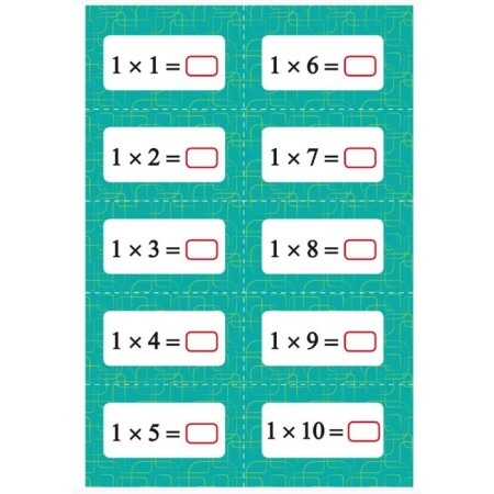 Multiplication and division table. Cards-riverbills. Ponatovskaya Yu.N.-2