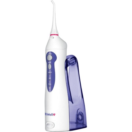 Irrigator B.Well Wi-911, portable, 330 ml, 3 modes, 2 nozzles, white and purple