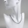 Rubber, incomplete lace, 60 cm + extension cm 5 cm, d = 1.3 mm, black color in silver