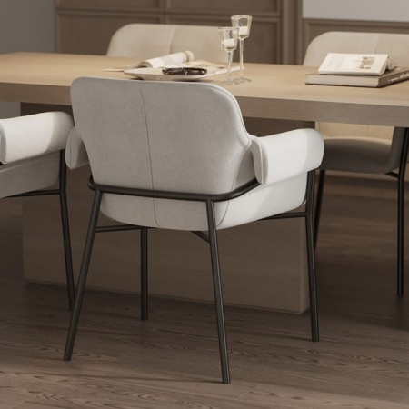 Aline chair, 550 × 700 × 830 mm, Shenill, light gray color-1