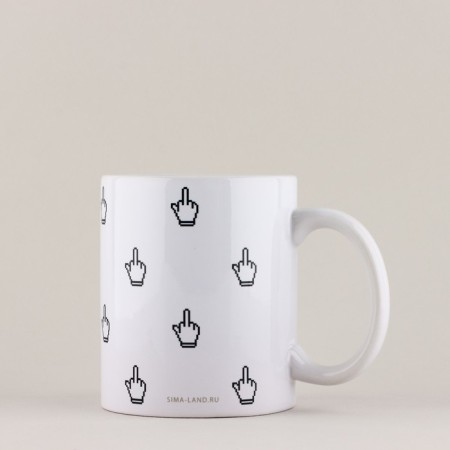 Ceramic mug "Sincere insults", 320 ml, white color 18+-2