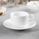 Coffee steam porcelain Wilmax Stella, 2 items: mug 140 ml, saucer, white color