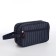 Road cosmetic bag, lightning department, external pocket, blue color