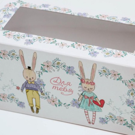 Box for Makarun, confectionery packaging "For you!", 5.5 x 12 x 5.5 cm-2
