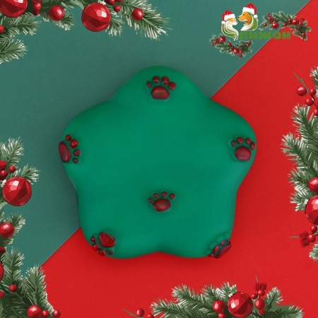 Brying toy "New Year's star" for dogs, 8 x 3 cm