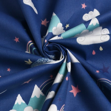Printed fabric "I love you to the moon and vice versa" Sh.160 cm, satin, 100% cotton-2