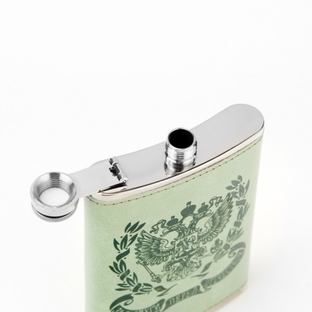 Coat of alcohol flask, stainless steel, gift, army, 270 ml, 9 oz-2