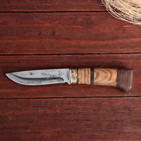 Hunting knife "Gunnar" 22cm, blade 112mm/2.8 mm, with a pattern-3