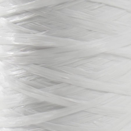 Yarn "for knitting washcloths" 100% polypropylene 400m/100 ± 10 g in the shape of a cylinder (white mats)-2