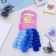 Hair elastic band "Mahrushka" (set 6 pcs) 4 cm, blue blue