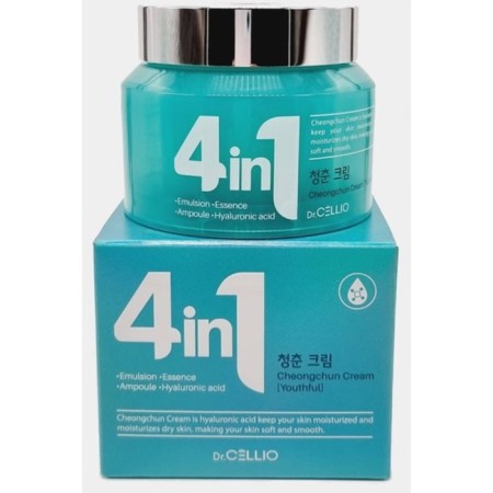 Facial cream Dr.cellio 4 in 1 Cheongchun, with hyaluronic acid, 70 ml