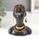 Souvenir Polystone Bust "Girl from the African tribe" Black with gold 23x10x18.5 cm