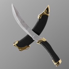 Souvenir product Knife Turkish concentrated, gold trim