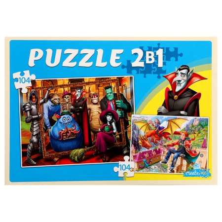 Puzzles 2 in 1 “Wizards and Monsters No. 1”, 104 and 104 elements-4