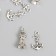 Decor for creativity Metal "Anchor and lighthouse" silver set 6 pairs 1.9x1.1 cm 2x0.9x0.9 cm
