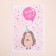 Congratulatory card on watercolor cardboard with embossing "I wish happiness", 10 × 15 cm