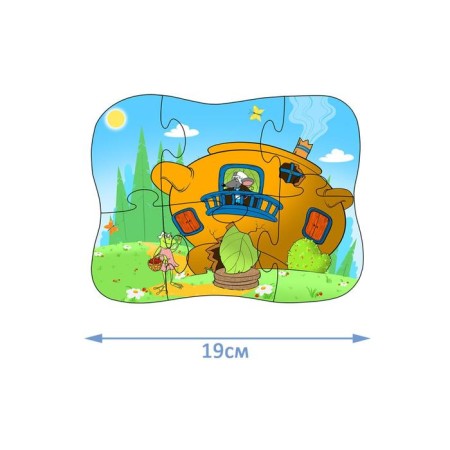 Developing puzzle "Teremok", 5 puzzles, 2 in 1-3