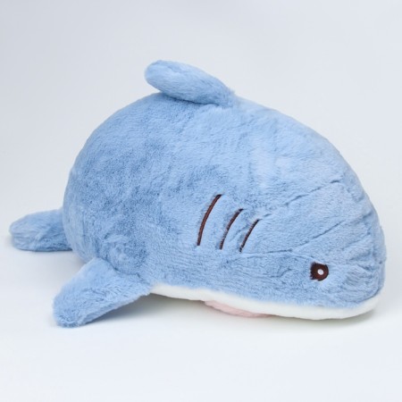 Skill of a soft toy "Cat" in a shark costume, 48 cm, color gray color-3