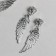 Bale with a suspension metal for creativity "Wing" silver 4.3 cm