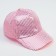 Cap for Minaku girl with sequins pink color, rr 52