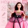 Model doll articular “Tender Dreams”, in a pink dress