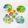 The toy developing for the bath "Correspondence", the base+ 4 stickers, types of mix, crumb I