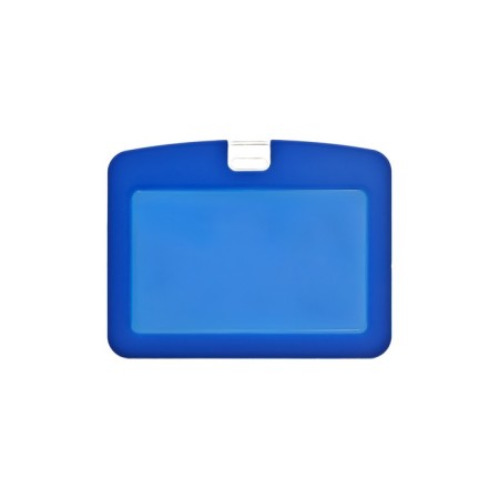 Badge horizontal, external 100 x 79 mm, internal 85x54 mm, silicone, blue