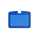 Badge horizontal, external 100 x 79 mm, internal 85x54 mm, silicone, blue
