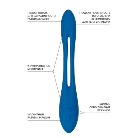 Multifunctional vibrator for Satiffyer Elastic Game steam, blue color-10