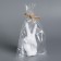Figure candle "Hand-Peace", 10x4 cm, white